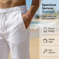 👖Men's Breathable Linen Blend Capri Pants | Adjustable Drawstring Summer Trousers with Deep Pockets - Limited 50% OFF