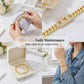 Exclusive 50% OFF | Women's Gold Plated Cuban Link Bracelet | Luxury Zirconia Hollow Tag Chain Bangle