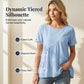 👚 50% OFF NOW! 🌸 Women's Short Sleeve Tiered Tunic Top – Lightweight & flowy – Perfect for summer layering or casual chic – comfortable and feminine ✨🌿