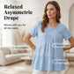 👚 50% OFF NOW! 🌸 Women's Short Sleeve Tiered Tunic Top – Lightweight & flowy – Perfect for summer layering or casual chic – comfortable and feminine ✨🌿