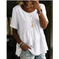 👚 50% OFF NOW! 🌸 Women's Short Sleeve Tiered Tunic Top – Lightweight & flowy – Perfect for summer layering or casual chic – comfortable and feminine ✨🌿