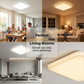 💡Exclusive 50% OFF | Modern Minimalist LED Ceiling Light | Eye-Caring Square Flush Mount Fixture | 3-Color Dimmable Ceiling Lamp for Living Room, Kitchen & Study