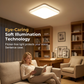 💡Exclusive 50% OFF | Modern Minimalist LED Ceiling Light | Eye-Caring Square Flush Mount Fixture | 3-Color Dimmable Ceiling Lamp for Living Room, Kitchen & Study