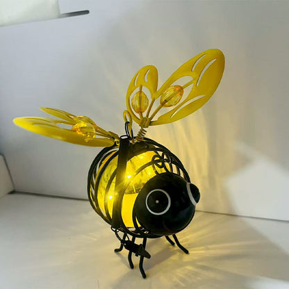 Exclusive 50% OFF | Solar-Powered Hanging Bee Light | Vibrant Metal Heart-Wing Garden Ornament | Weather-Resistant Outdoor & Indoor Decor