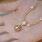 📿 BUY 1 GET 1 FREE! ✨ Elegant Synthetic Pearl Chain for Women – Lustrous Pendant, Rhinestone Details, Timeless 💎
