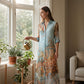 Exclusive 50% OFF | Elegant Retro Print Maxi Dress | Boho V-Neck Button-Down Flowy Gown | Breathable Summer Beach Holiday Dress