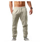 🏆SALE 60% OFF| Men's Breathable Linen Lounge Pants | Ultra-Soft Tropical Summer Trousers with Adjustable Drawstring | Relaxed Fit Beach & Holiday Wear