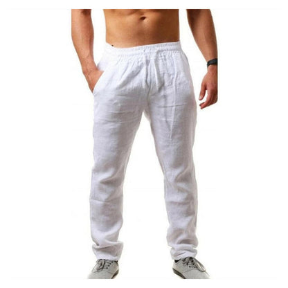 🏆SALE 60% OFF| Men's Breathable Linen Lounge Pants | Ultra-Soft Tropical Summer Trousers with Adjustable Drawstring | Relaxed Fit Beach & Holiday Wear