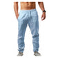 🏆SALE 60% OFF| Men's Breathable Linen Lounge Pants | Ultra-Soft Tropical Summer Trousers with Adjustable Drawstring | Relaxed Fit Beach & Holiday Wear