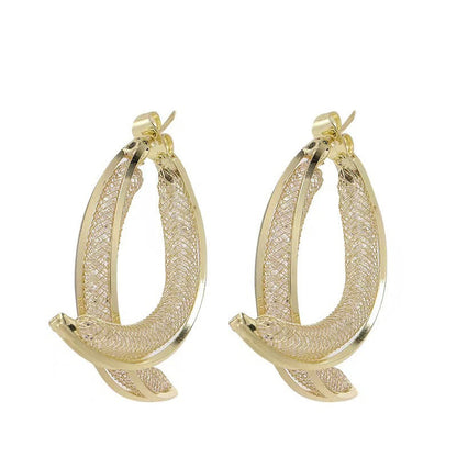 Exclusive 50% OFF | Elegant Twisted Cross Stud Earrings | Shimmering Micro-Pave Crystal Gold Plated Jewelry | Lightweight Hypoallergenic Earrings for Women