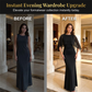 🔥While Supplies Last 50% OFF!Elegant Cape Maxi Dress | Sheer Overlay & Sculpted Hourglass Fit | Formal Evening Gown for Galas & Cocktail Parties