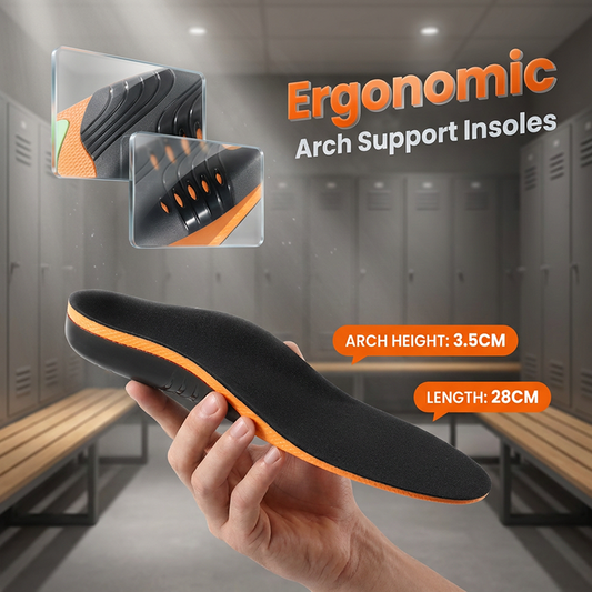Ergonomic Arch Support Insoles | Plantar Fasciitis Relief & Shock Absorbing Shoe Inserts | Breathable Graphene Fabric for Men & Women