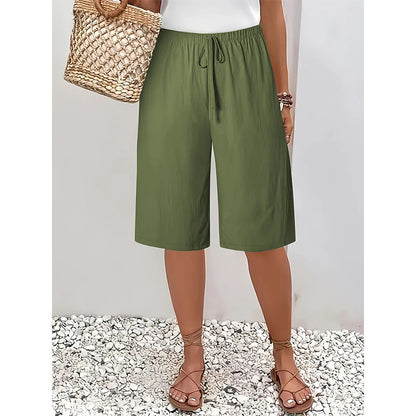 Exclusive 50% OFF | Women's Wide Leg Trousers | Adjustable Drawstring & Breathable Summer Pants | Lightweight Casual Palazzo Trousers for Holiday & Everyday