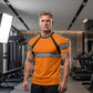 Exclusive 50% OFF | Men's 3-Pack Cooling Activewear Shirts | Breathable Moisture-Wicking Gym Tops | Dynamic Contrast Short Sleeve T-Shirts for Running & Training