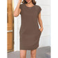 Exclusive 50% OFF | Cotton Blend Casual Dress | Breathable Round Neck & Cap Sleeve | Loose Fit Summer Midi Dress for Women
