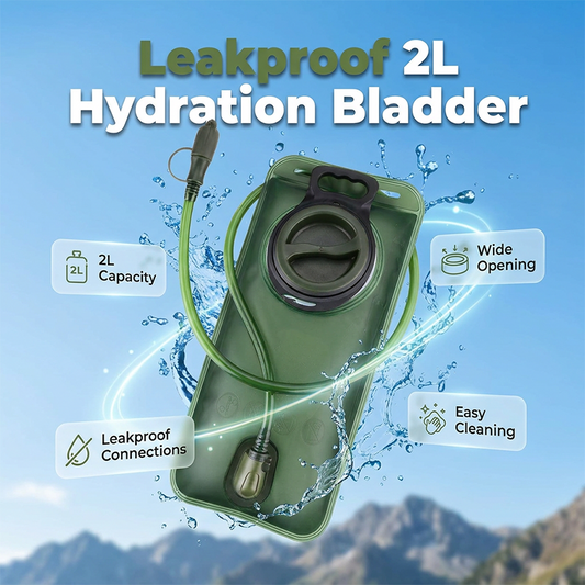 Exclusive 50% OFF | 2L Leakproof Hydration Bladder | Wide-Mouth Water Reservoir with Quick-Release Tube | EVA Outdoor Backpack Water Bag for Hiking & Cycling