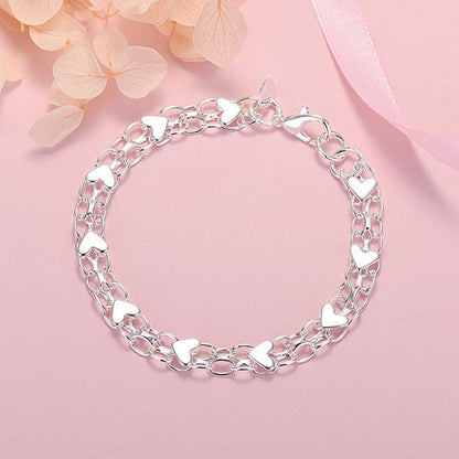 🎁2026 New Arrivals 50% OFF💥Double Chain Heart Charm Bracelet