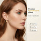 ⏳Limited-time 50% off⏰Radiant Pavé Gold Ear Cuffs | Modern Geometric Crystal Earrings | Hypoallergenic Statement Ear 👂💎