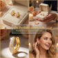 ⏳Limited-time 50% off⏰Radiant Pavé Gold Ear Cuffs | Modern Geometric Crystal Earrings | Hypoallergenic Statement Ear 👂💎