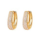 ⏳Limited-time 50% off⏰Radiant Pavé Gold Ear Cuffs | Modern Geometric Crystal Earrings | Hypoallergenic Statement Ear 👂💎
