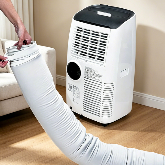 Portable AC Exhaust Hose Sleeve | Heat Resistant Insulation Cover | Flexible Window Vent Wrap for Air Conditioners