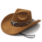 📢📢50% OFF !! ⏰Authentic Premium Suede Cowboy Hat | Vintage Bull Skull Band & Adjustable Wind Rope | Wide Brim Western Sun Hat for Men & Women