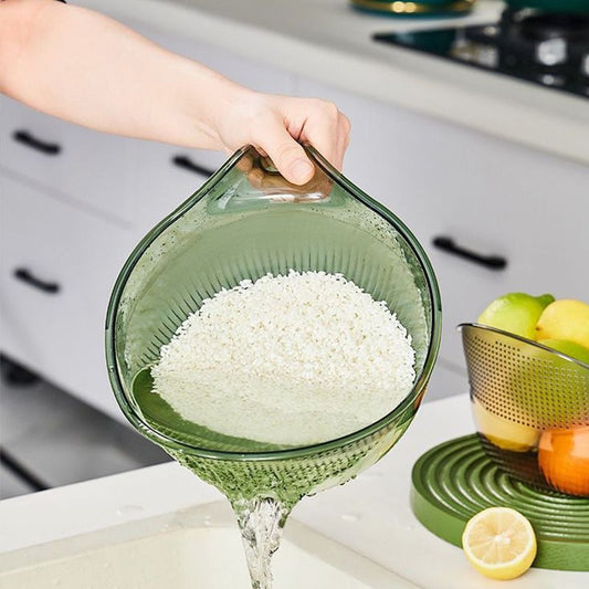 🥗Multipurpose Rice Washing Bowl Strainer with Handle