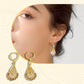 Elegant Teardrop Drop Earrings | Vibrant Cubic Zirconia & Gold-Plated Jewellery | Lightweight Statement Earrings for Women