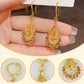 Elegant Teardrop Drop Earrings | Vibrant Cubic Zirconia & Gold-Plated Jewellery | Lightweight Statement Earrings for Women