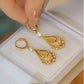 Elegant Teardrop Drop Earrings | Vibrant Cubic Zirconia & Gold-Plated Jewellery | Lightweight Statement Earrings for Women