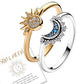 🥳2026 HOT SALE🥳Celestial Sun & Moon Stacking Rings | Sparkling Cubic Zirconia Jewellery | Versatile Zinc Alloy Everyday Fashion