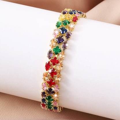 💎 50% OFF NOW! 🌸 Women's Elegant Multicolor Tennis Bracelet – Sparkling & adjustable – Perfect for daily wear or special occasions – vibrant and timeless ✨💖🌿
