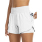 Women Athletic Yoga Shorts Doubled Layer Gym Shorts