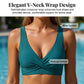 🌸LIMITED-TIME 50% OFF!⏰👙 FLATTERING HIGH-WAIST RUCHED BIKINI SET — Elegant V-Neck Wrap Design & Quick-Dry Tummy Control ✨