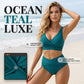 🌸LIMITED-TIME 50% OFF!⏰👙 FLATTERING HIGH-WAIST RUCHED BIKINI SET — Elegant V-Neck Wrap Design & Quick-Dry Tummy Control ✨