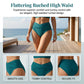 🌸LIMITED-TIME 50% OFF!⏰👙 FLATTERING HIGH-WAIST RUCHED BIKINI SET — Elegant V-Neck Wrap Design & Quick-Dry Tummy Control ✨