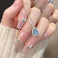 💞2026 HOT SALE💞TEARDROP NECKLACE WITH BLUE STONE — Sparkling Crystal Halo & Adjustable Chain