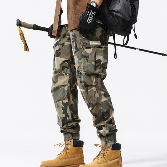 🔥50% OFF NOW🪖Men’s Camouflage Cuffed Cargo Pants Multi-Pocket Casual Outdoor Trousers