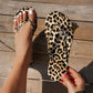 📢📢50% OFF !! 👡 CHIC LEOPARD PRINT FLIP-FLOPS — Sparkling Heart Charm & Comfortable PU Straps ✨
