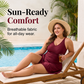 Women Plus Size Swim Dress One-Piece Solid Color Swimsuit
