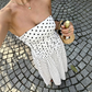📢📢50% OFF !! 👗 WOMEN'S OFF-SHOULDER POLKA DOT DRESS — Flattering Ruched Waist & Flowing A-Line Evening Wear ✨