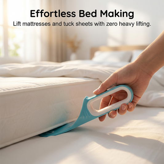Cute 2-in-1 Mattress Lifter and Sheet Tucker