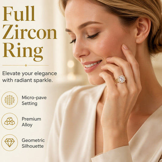 📢📢50% OFF !! ⏰Women's Cubic Zirconia Halo Ring