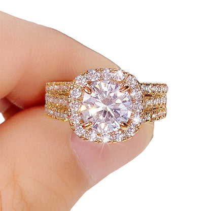 📢📢50% OFF !! ⏰Women's Cubic Zirconia Halo Ring