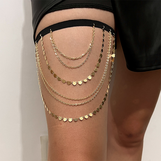 🔥2026 New Arrival ＆ Hot Sale🔥Multi-Layer Heart Tassel Thigh Chain