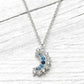 Sun and Moon Pendant Necklace with Rhinestones