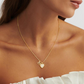 Heart Shaped Letters Micro Pave Chain Necklace