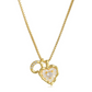 Heart Shaped Letters Micro Pave Chain Necklace