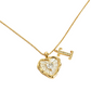 Heart Shaped Letters Micro Pave Chain Necklace
