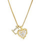 Heart Shaped Letters Micro Pave Chain Necklace